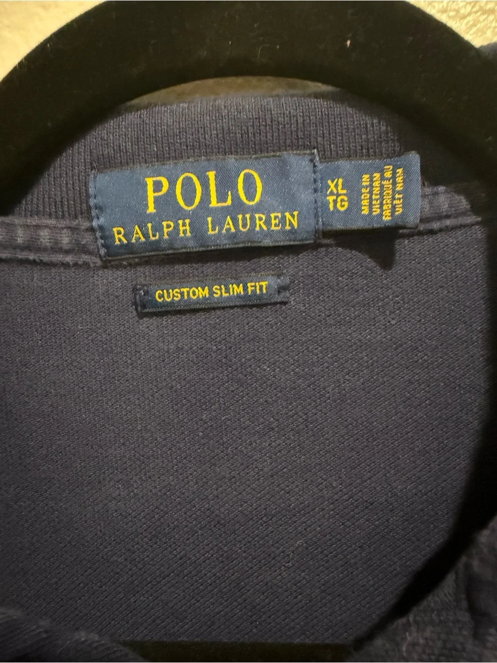 Ralph Lauren Polo Shirt in Navy with White Pony & Sleeve Number